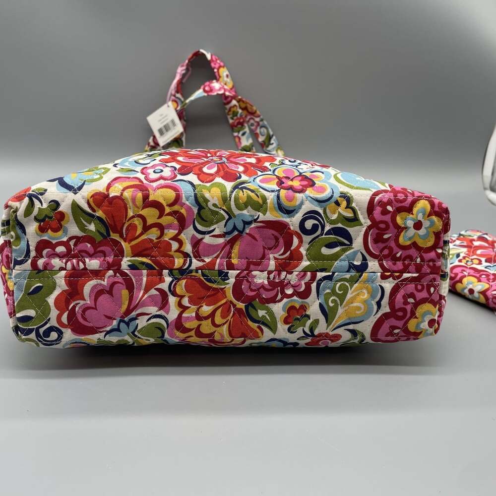 NWT Vera Bradley Tote Bag & Wallet Hope Garden Floral Quilted Pattern Retired - Picture 8 of 13